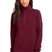 Ladies 1/4 Zip Grid Fleece Pullover